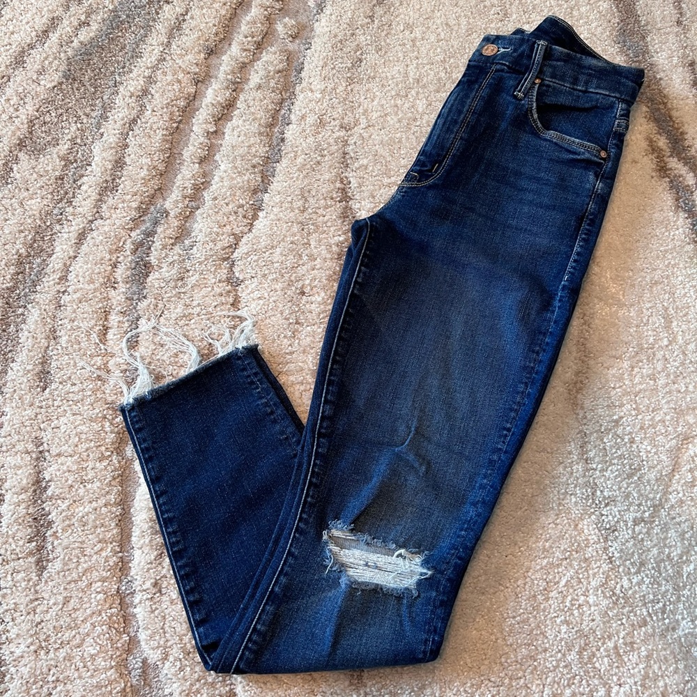Mother high rise skinny denim
